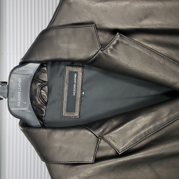 💥NEW💥 Men's Medium Dark Brown Leather Coat - Picture 4 of 7